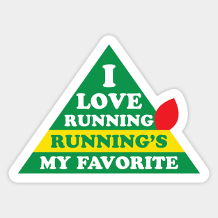 I Love Running Running's My Favorite Funny Christmas Runner Sticker
